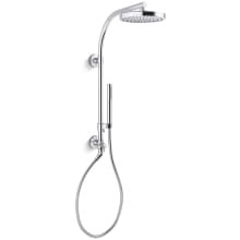 HydroRail-R 2.5 GPM Single Function Shower Head with MasterClean Technology - Included Handshower, Slide Bar, and Hose