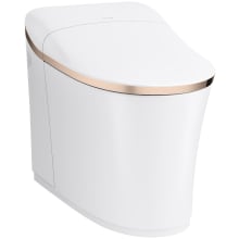 Eir 0.8 / 1.0 GPF Dual Flush One Piece Elongated Chair Height Toilet with Actuator Plate Flush - Bidet Seat Included