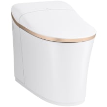 Eir 0.8 / 1.0 GPF Dual Flush One Piece Elongated Chair Height Toilet with Actuator Plate Flush - Bidet Seat Included