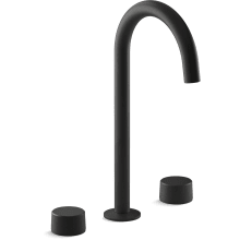 Components 1.2 GPM Widespread Tube Spout Vessel Bathroom Faucet with Oyl Handles, UltraGlide Technology and Pop-Up Drain Assembly
