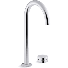 Components 1.2 GPM Widespread Vessel Bathroom Faucet with Tall Tube Spout, Rocker Handle, and Pop-Up Drain Assembly