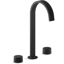 Components 1.2 GPM Widespread Ribbon Spout Vessel Bathroom Faucet with Oyl Handles, UltraGlide Technology and Pop-Up Drain Assembly