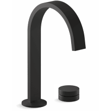 Components 1.2 GPM Widespread Bathroom Faucet with Ribbon Spout, Rocker Handle, and Pop-Up Drain Assembly