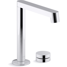 Components 1.2 GPM Widespread Bathroom Faucet with Row Spout Design, Rocker Handle, and Pop-Up Drain Assembly