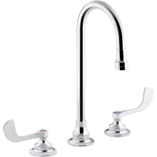 Triton Bowe 1.0 GPM Deck Mounted Bathroom Faucet with Wristblade Handles