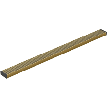 2-1/2" x 36" Linear Drain Grate With Lattice Pattern