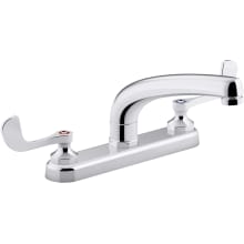 Triton Bowe 1.8 GPM Deck Mounted Kitchen Faucet with Wristblade Handles and Vandal Resistant Aerator