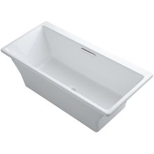 67" x 31.5" Freestanding Soaking Tub with Center Drain from the Reve Collection