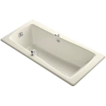 Maestro Collection 66" Three Wall Alcove Soaking Bath Tub with Grip Rail Drillings and Reversible Drain