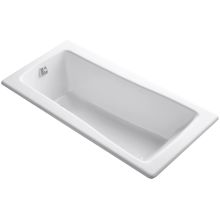 Maestro Collection 66" Three Wall Alcove Soaking Bath Tub Less Grip Rail Drillings with Reversible Drain