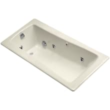 Maestro Collection 66" Drop In Jetted Whirlpool Bath Tub with Reversible Drain