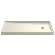 Rely 32" x 60" Shower Base with Single Threshold and Right Drain