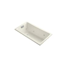 Tea-For-Two 60" Drop In, Undermount Acrylic Experience Tub with Reversible Drain and Overflow