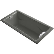 Tea-For-Two 72" Drop In Cast Iron Soaking Tub with Reversible Drain