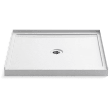 Rely 36" x 34" Square Shower Base with Single Threshold and Center Drain