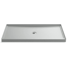 Rely 60" x 34" Rectangular Shower Base with Single Threshold and Center Drain