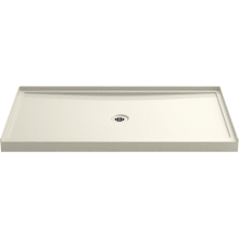 Rely 60" x 34" Rectangular Shower Base with Single Threshold and Center Drain