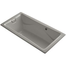 Tea-for-Two Collection 71.75" Drop In BubbleMassage Bath Tub with White Airjet Color Finish