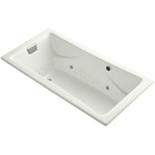 Tea-for-Two Collection 71.75" Drop In BubbleMassage Bath Tub with Polished Chrome Airjet Color Finish and Chromatherapy