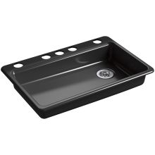 Riverby 33" Single Basin Cast Iron Kitchen Sink for Undermount Installations