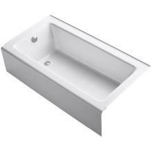 Bellwether Collection 60" Three Wall Alcove Bath Tub with Integral Apron and Left Hand Drain