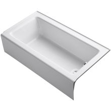 Bellwether Collection 60" Three Wall Alcove Cast Iron Soaking Bath Tub with Integral Apron and Right Hand Drain