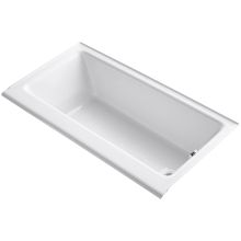 Highbridge Collection 60" Drop In Cast Iron Soaking Bath Tub with Enameled Apron and Right Hand Drain