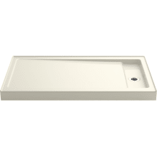 Bellwether 60" x 34" Rectangular Shower Base with Single Threshold and Right Drain