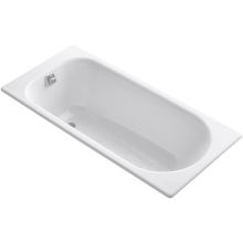 Soissons 60" Drop In Cast Iron Soaking Bath Tub with Reversible Drain
