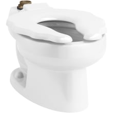 Primary Elongated Juvenile Height Toilet Bowl Only with Antimicrobial Finish - Seat with Handholds Included