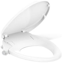 PureWash M300 Elongated Manual Bidet Toilet Seat with Adjustable Water Position and Pressure, Automatically Rinsing Self-Cleaning Wand, Quiet-Close, and Quick-Release Technologies