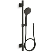 Awaken 2.5 GPM Multi Function Hand Shower Package with MasterClean Sprayface - Includes Slide Bar, Hose, and Wall Supply