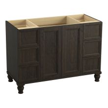 Damask 48" Vanity Cabinet Only with Split Top Drawers - Free Standing Installation Type