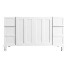 Damask 60" Vanity Cabinet Only with Split Top Drawers - Free Standing Installation Type