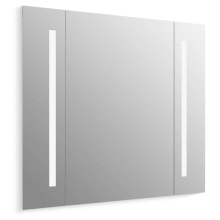 Verdera 40" x 33" Lighted Frameless Bathroom Mirror with Pivoting Side Mirrors - CA Title 24 Compliant