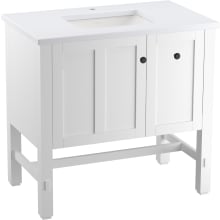 Tresham 36" Free Standing Single Basin Vanity Set with Cabinet and Quartz Vanity Top - Includes Undermount Sink and Cabinet Hardware