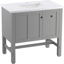 Tresham 36" Free Standing Single Basin Vanity Set with Cabinet and Quartz Vanity Top - Includes Undermount Sink and Cabinet Hardware