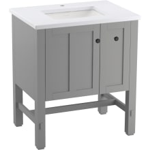 Tresham 30" Free Standing Single Basin Vanity Set with Cabinet and Quartz Vanity Top - Includes Undermount Sink and Cabinet Hardware