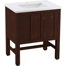 Tresham 30" Free Standing Single Basin Vanity Set with Cabinet and Quartz Vanity Top - Includes Undermount Sink and Cabinet Hardware