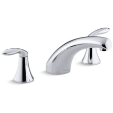 Coralais Widespread Deck Mounted Bathroom Faucet with Lever Handles