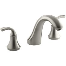 Double Handle Deck Mounted Roman Tub Filler Trim with Sculpted Lever Handles from the Forte Collection