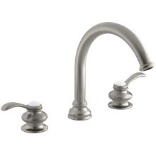 Fairfax Deck Mounted Roman Tub Filler Trim with Lever Handles and Non-Diverter Slip-Fit Spout