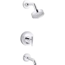 Purist Tub and Shower Trim Package with 1.75 GPM Single Function Shower Head with Rite-Temp Technology