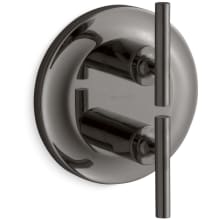 Purist Thermostatic Valve Trim Only with Dual Lever Handles and Volume Control - Less Rough In