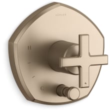 Occasion Pressure Balanced Valve Trim Only with Single Cross Handle and Integrated Diverter - Less Rough In