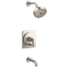 Castia by Studio McGee Tub and Shower Trim Package with Push Button Diverter and 2.5 GPM Single Function Shower Head with MasterClean Sprayface