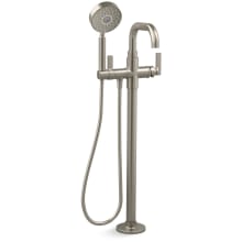Castia by Studio McGee Floor Mounted Tub Filler with Built-In Diverter - Includes Hand Shower