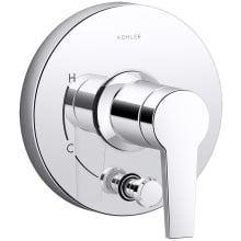 Pitch Rite-Temp Two Function Pressure Balanced Valve Trim Only with Single Lever Handle and Integrated Push-Button Diverter - Less Rough In