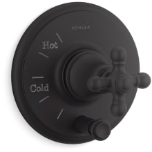 Artifacts Two Function Pressure Balanced Valve Trim Only with Single Cross Handle and Integrated Diverter - Less Rough In