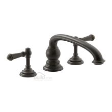 Artifacts Deck Mounted Roman Tub Filler with Metal Lever Handles